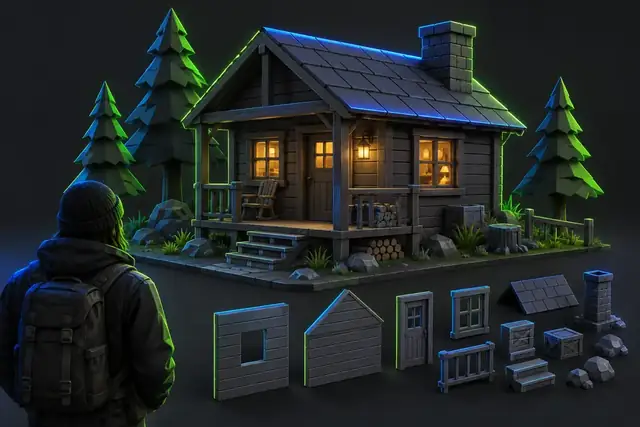 Concept de cabine 3D stylisée