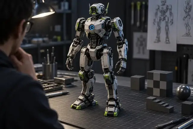 Modèle de robot 3D détaillé pour inspection